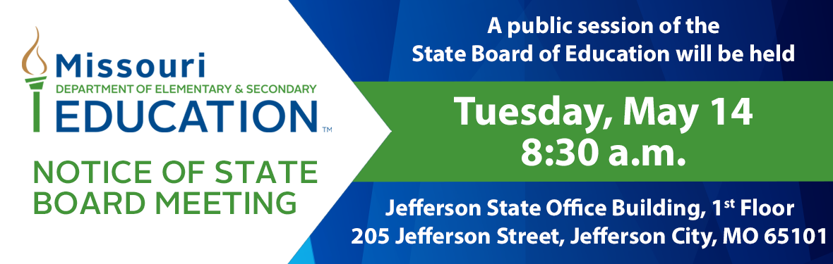 Notice of State Board Meeting - May 14, 2024
